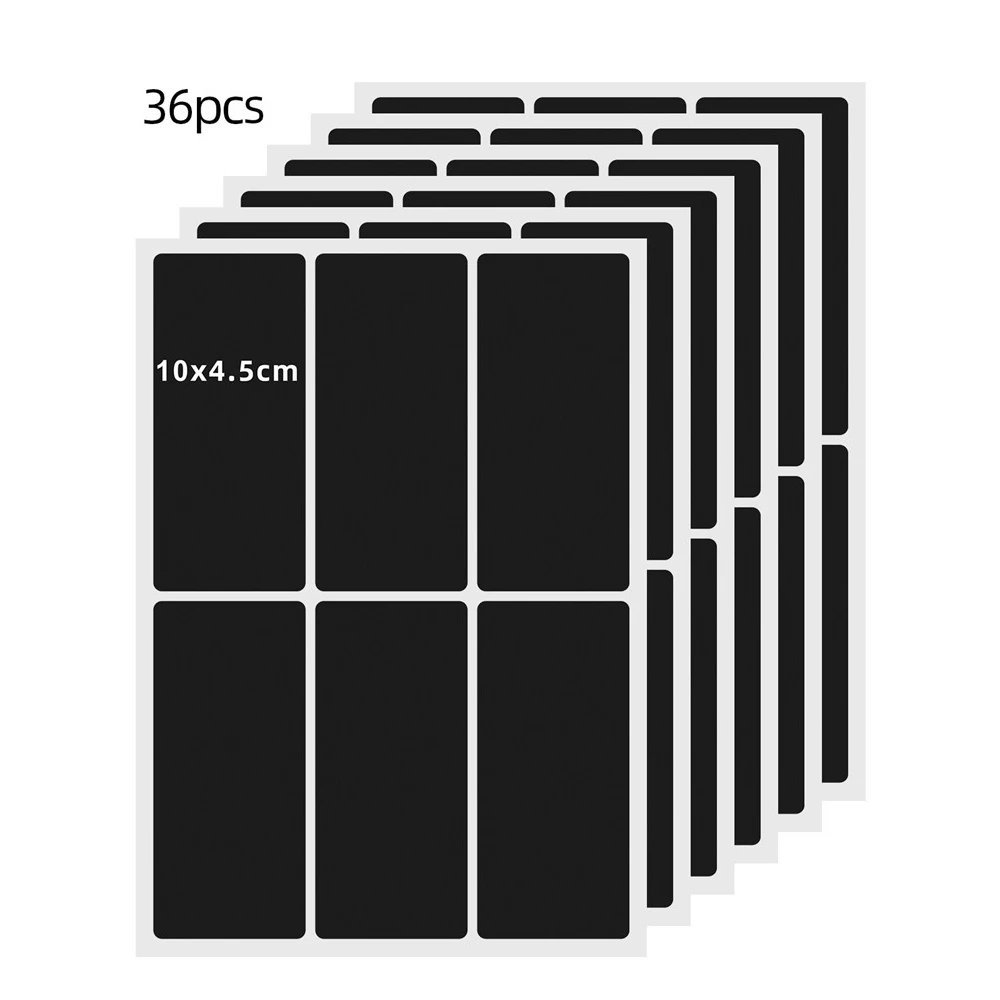 36pcs Spice Jars Stickers Waterproof Kitchen Label Sticker Blackboard Sticker Organizer Storage Bottles Stickers Labels Tags label stickers