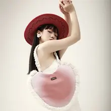 

Ladie Pink Heart Tote Bag Luxury Designer Large Green Shoulder Crossbody Bags For Women Trend 2022 Fashion Lattice Heart Handbag