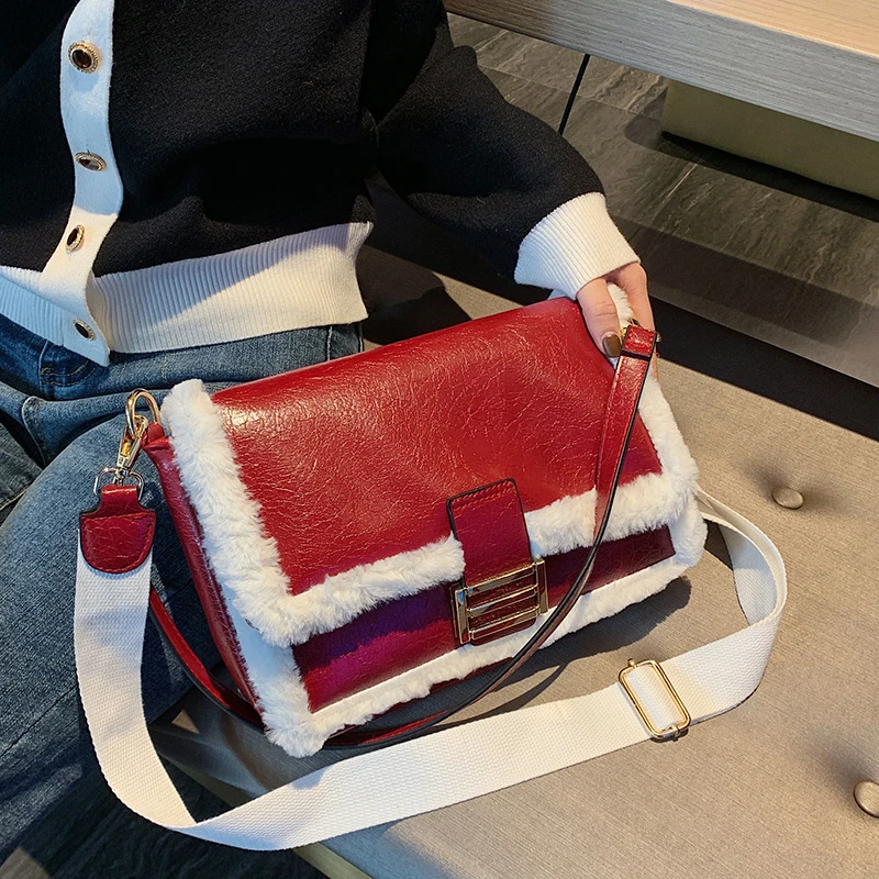 

Fashion Square Woman PU Leather Shoulder Bag Versatile Solid Soft Luxury Handbags Women Crossbody For Designer Bolsa Feminina