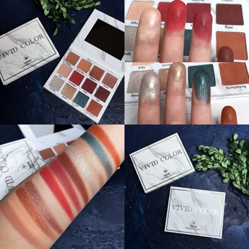 

12 Color Shimmer Matte Eyeshadow Palette Longlasting Glitter Eyeshadow Pallete Nude Pigment Waterproof Makeup Palette Cosmetic