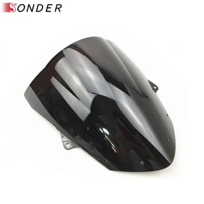 ZX-6R лобовое стекло дымчатое лобовое стекло для Kawasaki ZX6R 2009 2010 2011 2012 2013 ZX 6R 636 ZX 10R 2008 2009 2010 - Цвет: Black