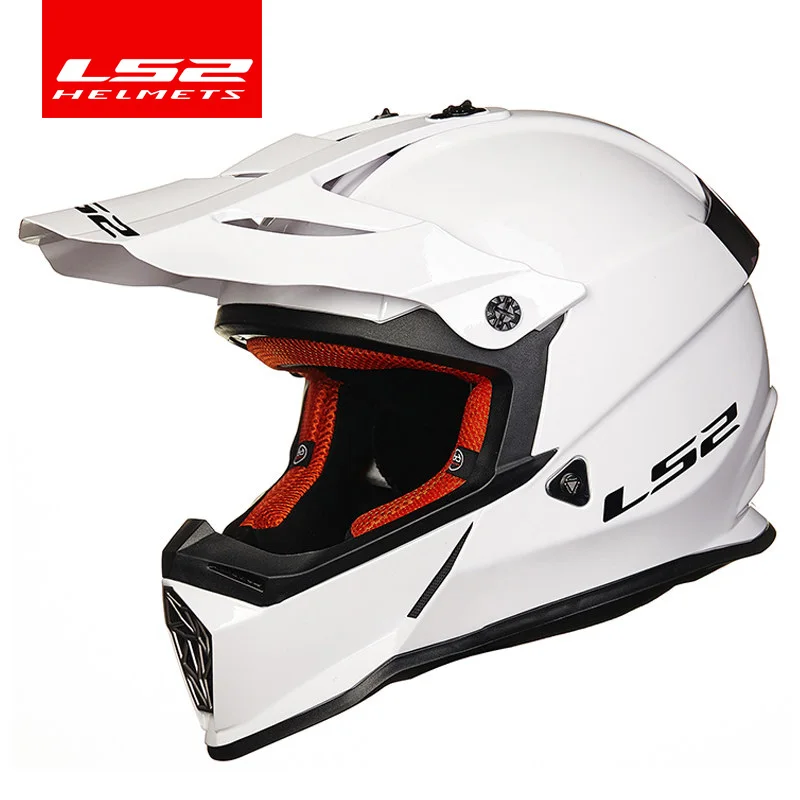 LS2 MX437 бездорожье шлем Байкер безопасность casco ls2 Приключения крест мотоциклетный шлем новейший мотоциклетный шлем без козырька - Цвет: white