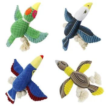

Dogs Funny Toys Squeaky Cotton Animal Shape Rope Plush Bird Toys for Pet Dogs Chew Molar Teeth Cleaning Supplies Dog Puzzle To