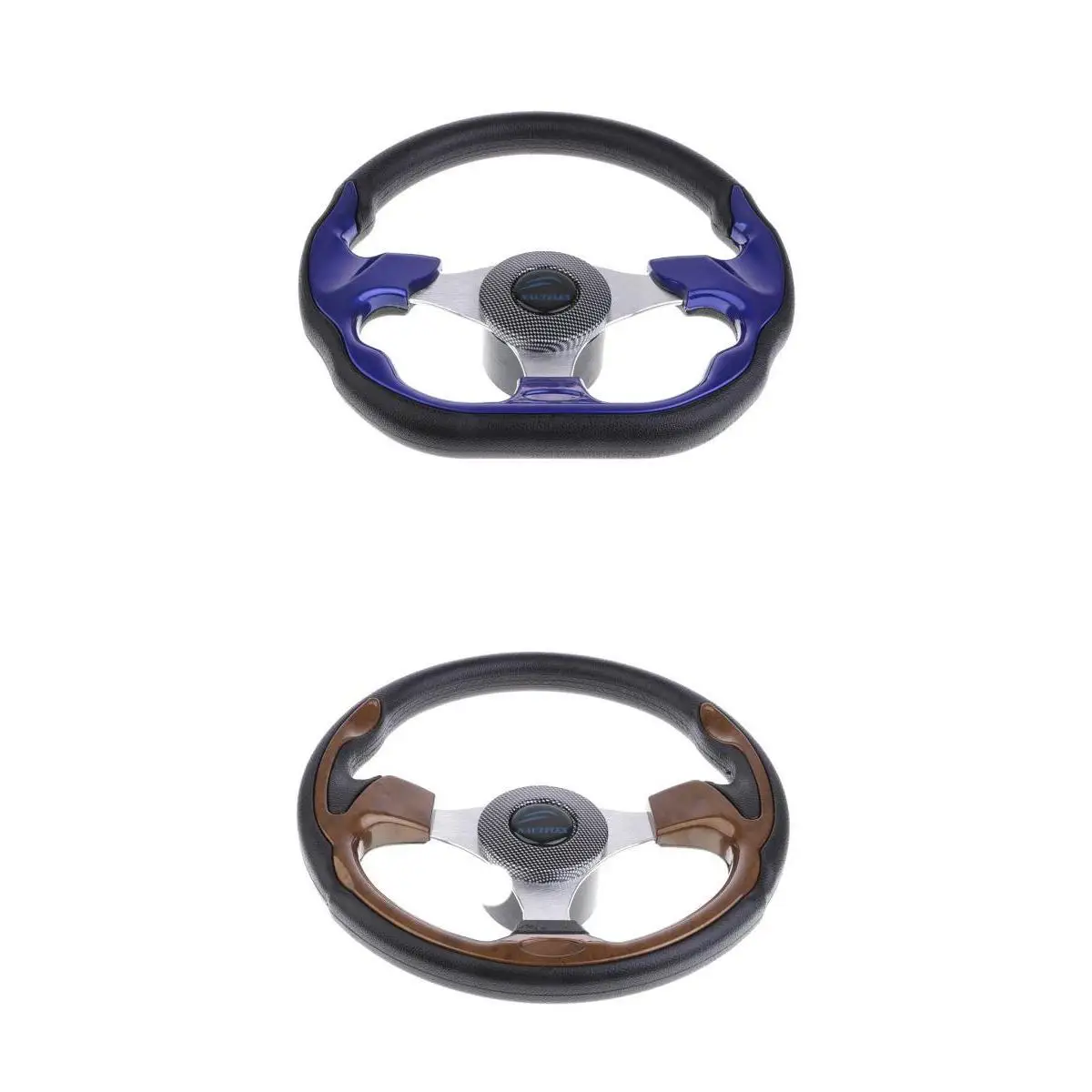 2 Pcs 320mm Boat Steering Wheel Non-directional 3 Spoke 3/4