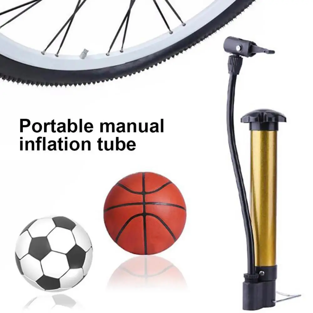 Football Basketball Bicycle Metal Pump Inflator Mini High Pressure BicyQE 