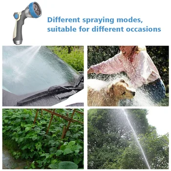 

8 Patterns Lawn Sprinkler Cleaning Tools Washing Water Sprayer High Pressure Handheld Car Household Irrigation Thumb Control
