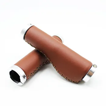 

PU bicycle grips Comfortable Vintage durable retro bike Mountain bicycle Folding Bicycle grip handle Accessories bicycle parts