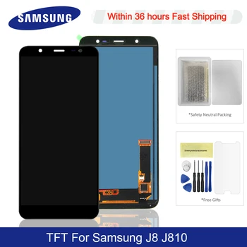 

Adjustable Brightness TFT For 6.0'' Samsung Galaxy J8 LCD Display + Touch Screen Digitizer Replacement For J810 LCD Screen