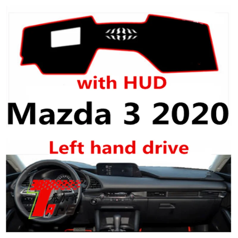 Taijs чехол для приборной панели автомобиля с левым приводом для Mazda 3 с HUD экологическое волокно горячий дизайн новая модель высокого качества