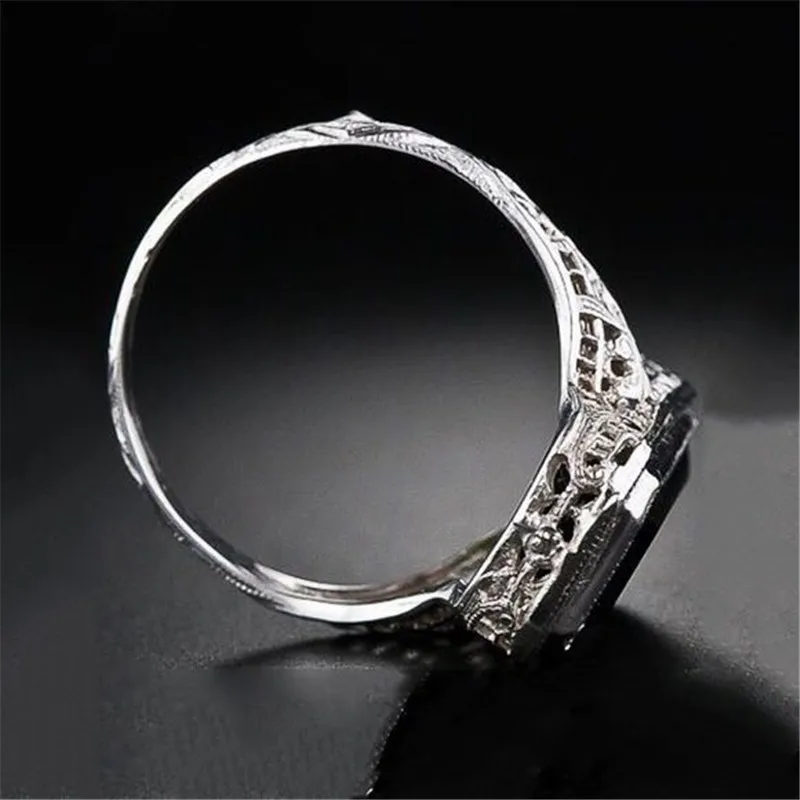 Новинка, роскошное зеленое серебряное обручальное кольцо 925 пробы для женщин, Подарок на годовщину, ювелирные изделия, опт, R5462