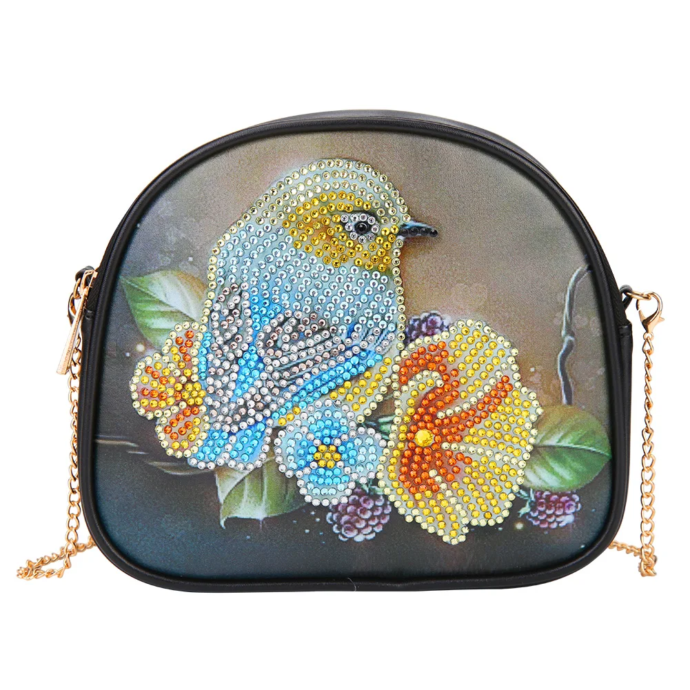 5D DIY Diamond Painting Wallet Chain Shoulder Bag Leather Women Clutch Coin Purse Cosmetic Storage Bag Gift for Women Girls 