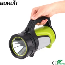 Ручной Светильник BORUiT, перезаряжаемый светодиодный светильник-вспышка, точечный светильник, фонарь, поисковый светильник, портативный светильник-вспышка для кемпинга и путешествий