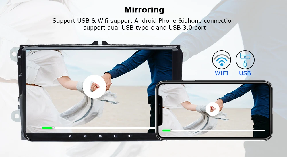 2 Din Android 9 Автомагнитола gps навигация для VW Passat B6 amarok volkswagen Jetta T5Skoda Octavia 2 superb 2 golf 5 6 мультимедиа