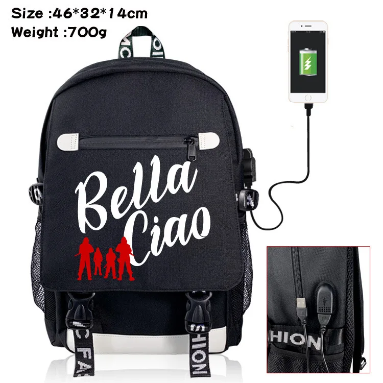 12 La Casa De Papel Backpack Men Women Shoulder Bag Travel Shoulder Bag Casual Laptop Bags Paper House School Backpack Bagpack - Цвет: 12