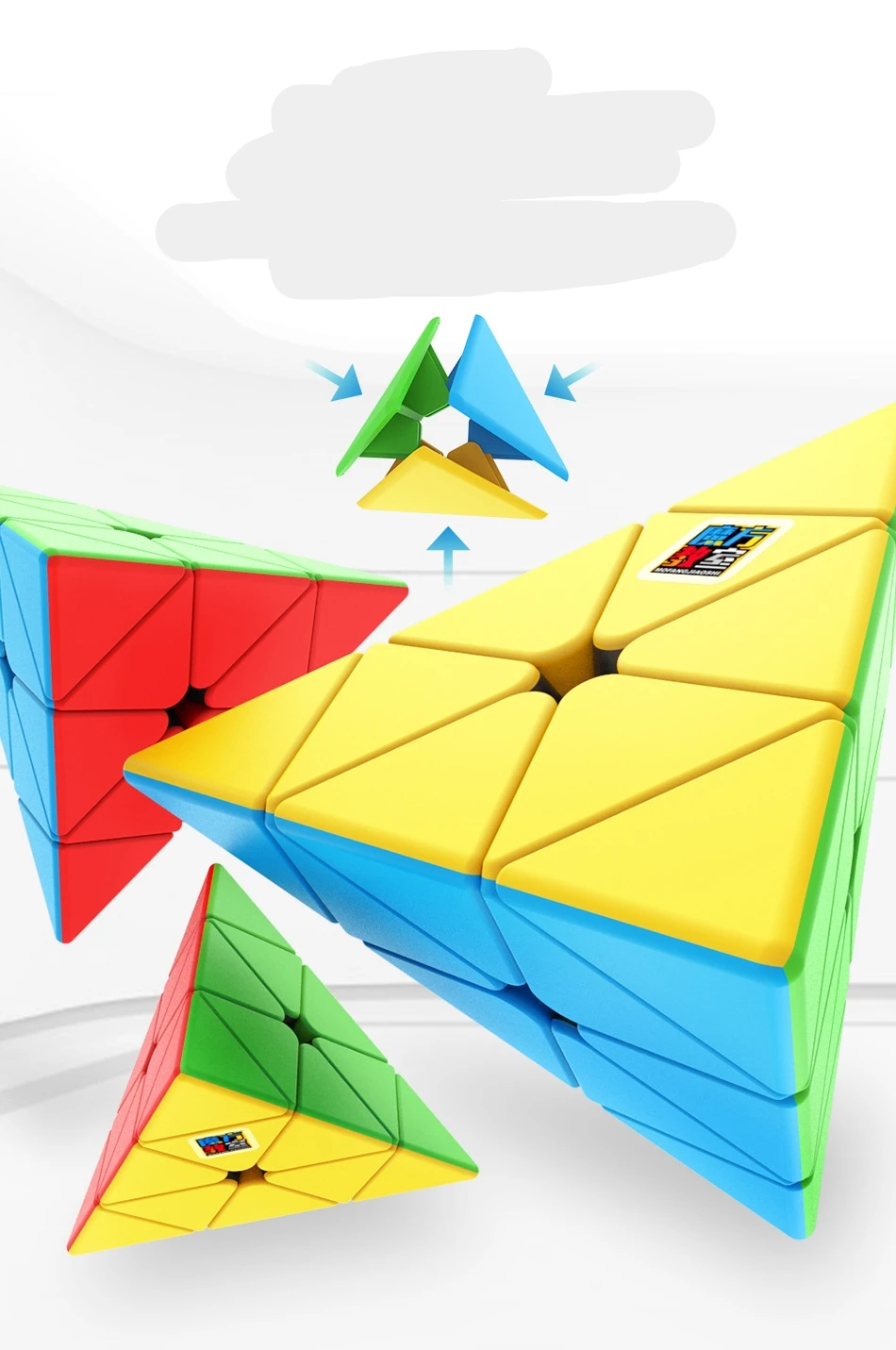 MoYu Пирамида cubing Meilong 3x3x3 Пирамида куб без наклеек магические скоростные кубики Профессиональный кубик Mubo Mama Головоломка Куб обучающие игрушки