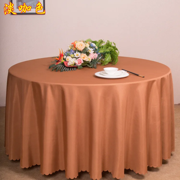 MIHE Solid Color Polyester Fabric Tablecloth Wedding Birthday Party Round/Rectangle Table Cover Desk Cloth ZB12 - Цвет: C