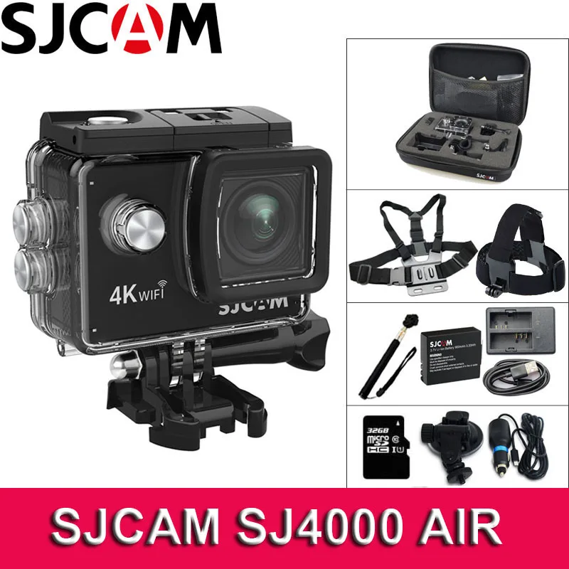 Original SJCAM SJ4000 AIR Action Camera 4K WiFi Deportiva 2.0 inch LCD Screen 30m Waterproof Housing Mini Helmet Sport Camera