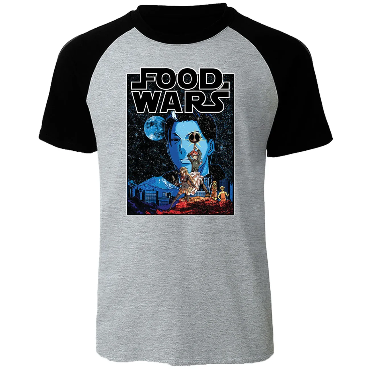 2019 New Summer Casual Cotton Raglan Mens T-Shirt Shokugeki No Soma Men T Shirt Food Wars Harajuku Top Tees Hip Hop Streetwear | Мужская
