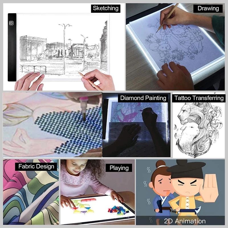 Led Light Pad Animation Drawing Tablets  Led Tablet Diamond Painting - A4  Led Light - Aliexpress