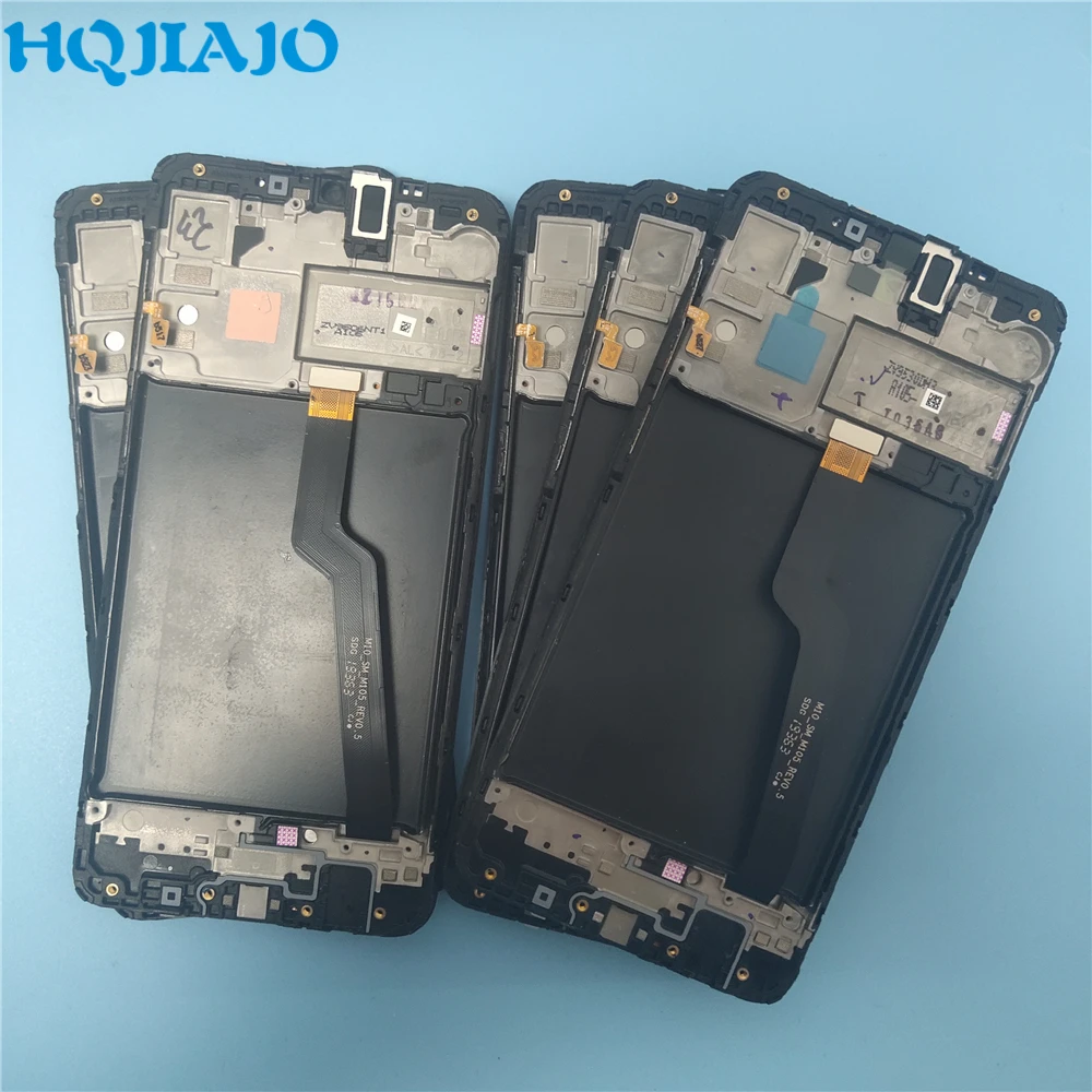 5 шт. AMOLED дисплей для samsung galaxy A10 lcd дигитайзер A105/DS A105F A105FD A105M дисплей сенсорный экран дигитайзер с рамкой