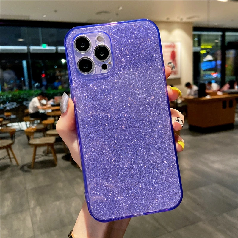 Radiant Glitter Shockproof Phone Case - Bright Slim TPU Cover