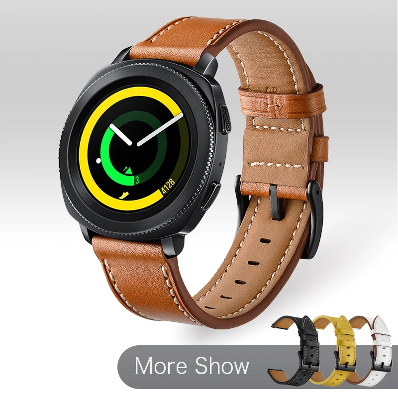 Классический кожаный ремешок для часов Samsung Galaxy 3 45 мм 41 Gear S3 22 Huawei GT 2 46 HONOR Magic