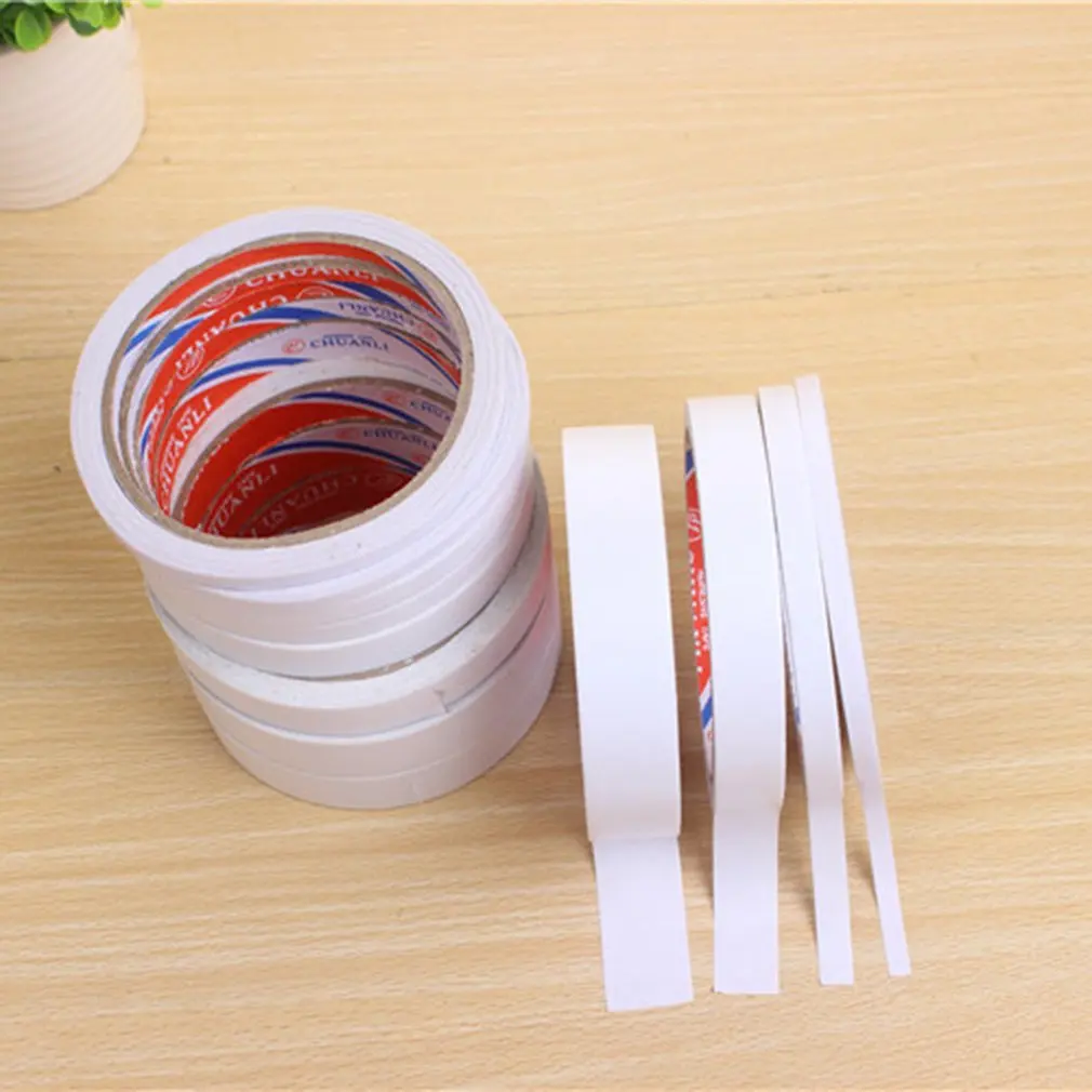 

Double Sided Acrylic Adhesive Tapes Strong Sticky Lasting High Viscosity White Office Tapes School Supplies