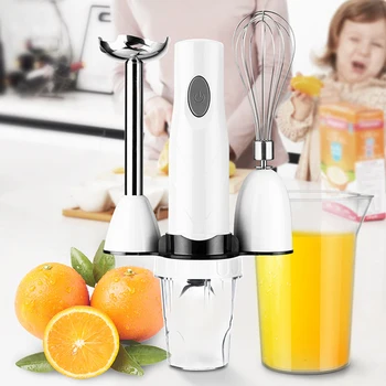 

4 In 1 Kitchen Multifunction Handheld Stainless Steel Hand Blender Stirring Cup Mixer Vegetable Food Stick Detachable Non Slip