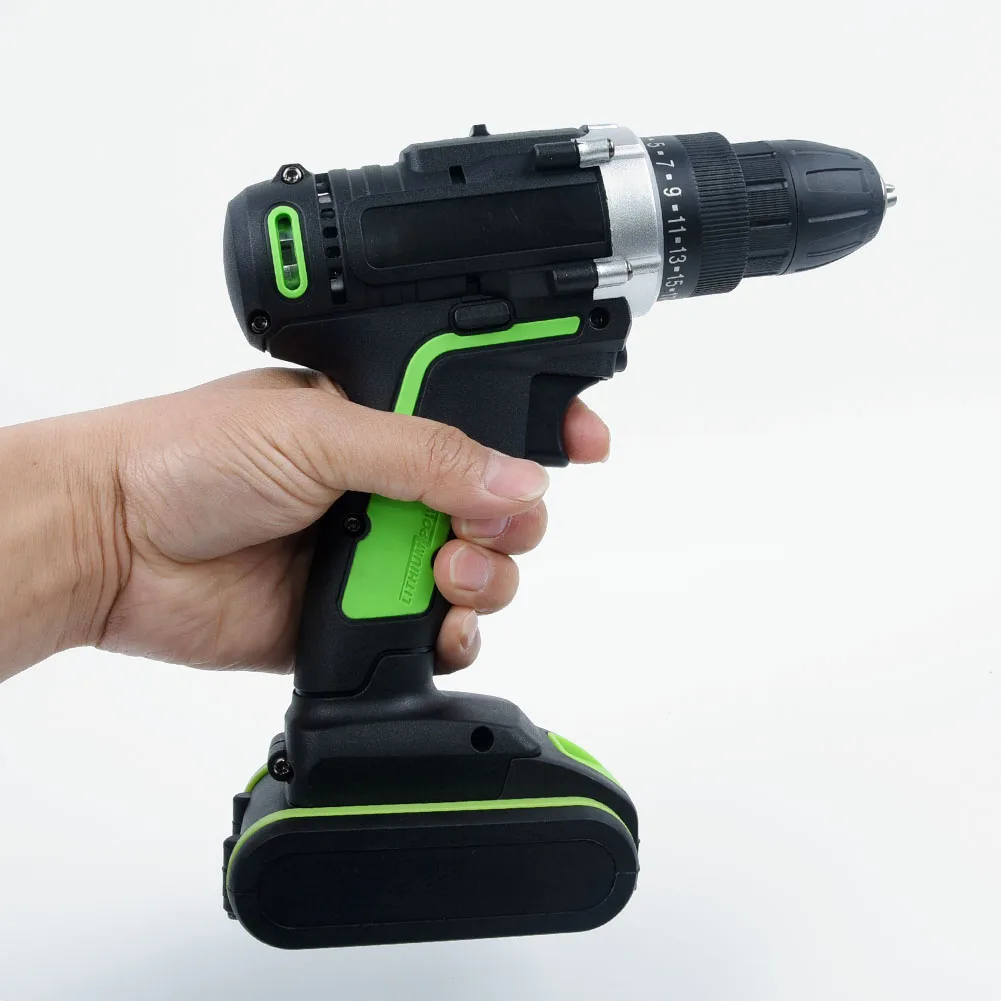 

Set 48V 2 Speed Tool Li Ion Battery Rechargeable Cordless Brushless Hammer Impact Drill Driver Electric Wrench