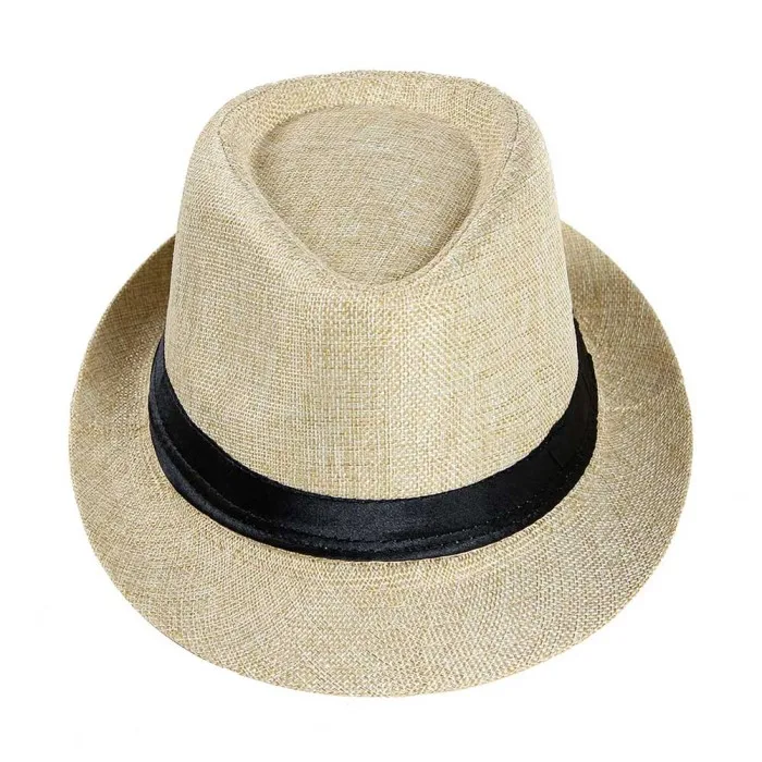 Summer Men New Weaving Linen Straw Sun Hat Sun Protective Foldable Breathable Casual Simple Caps Temperament Male Cap