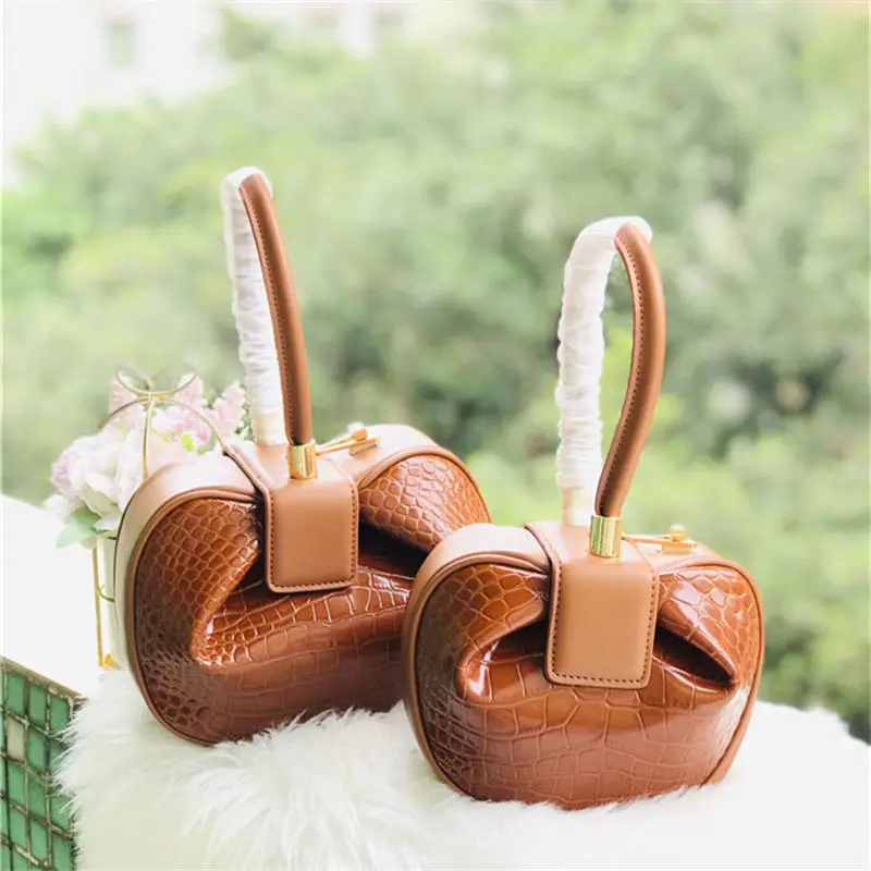 

New Arrival Genuine Leather Women's Handbag Fashion Alligator Print Top-Handle Bag Hobos Bag