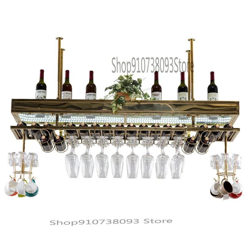 de bar moderno, copa de vino al revés, colgante de acero inoxidable para el hogar, estilo europeo|Muebles bar y bodega| AliExpress