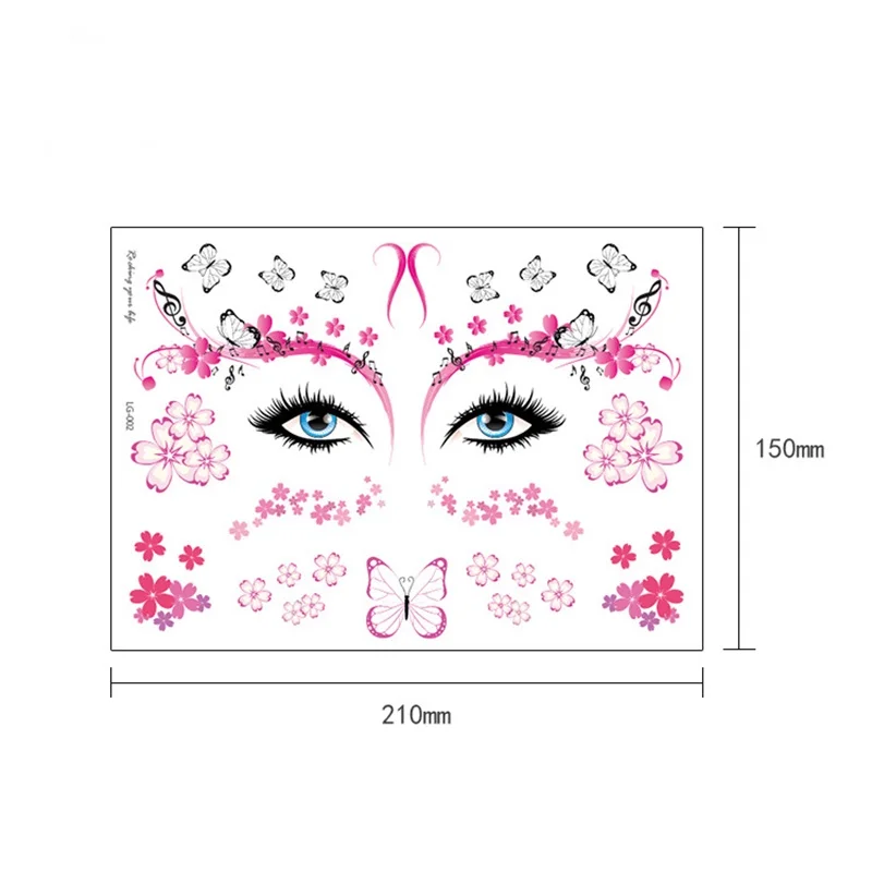 Waterproof Temporary Tattoo Stickers For Woman Girl Kid Butterfly Flower Tattoo Stick Flor Face Body Tattoo Skin Decora Makeup Accessories Tatoo Sticker (17)
