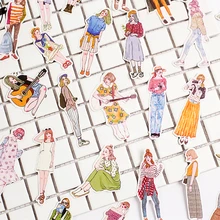 Haile pegatinas para diario de chica Mori, álbumes de fotos, manualidades, decoración de álbumes de recortes, papelería, 100 unds/paquete