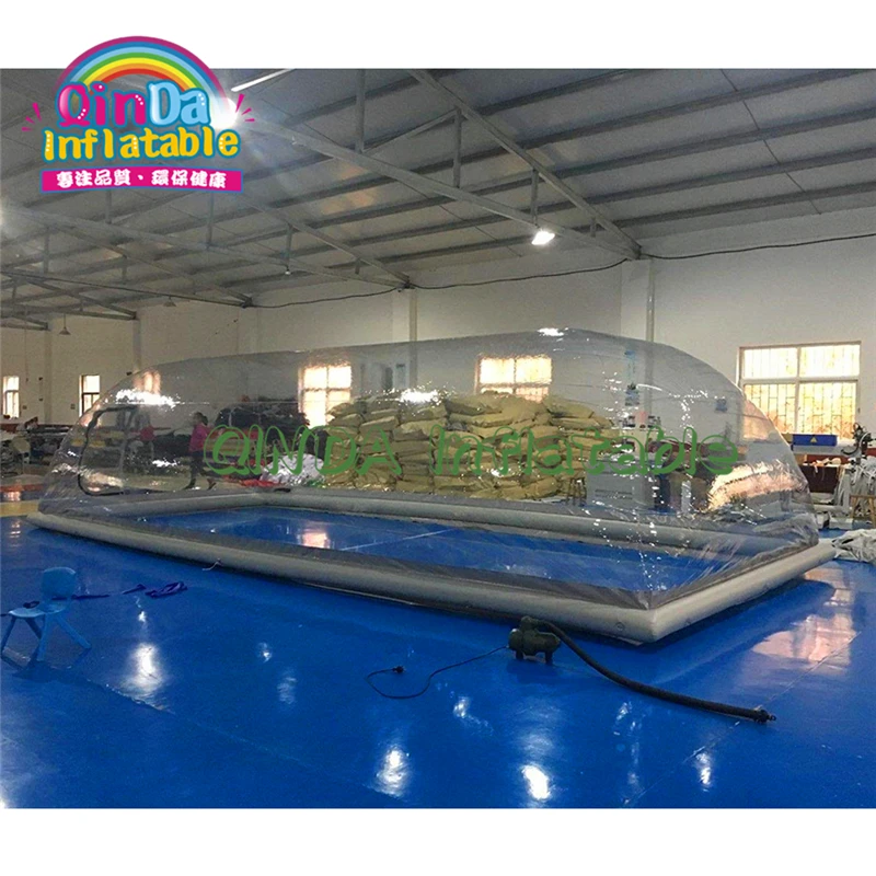 Winter clear inflatable pool cover tents, transparent clear inflatable pool bubble dome tent giant inflatable swimming pool cover tent transparent inflatable bubble dome tent for pools