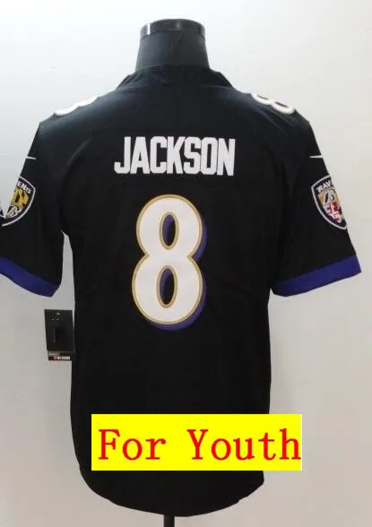 As photo Все сшитые мужские wo Мужские Молодежные Дети th Baltimore Lamar Jackson 8 Джерси - Цвет: As photo