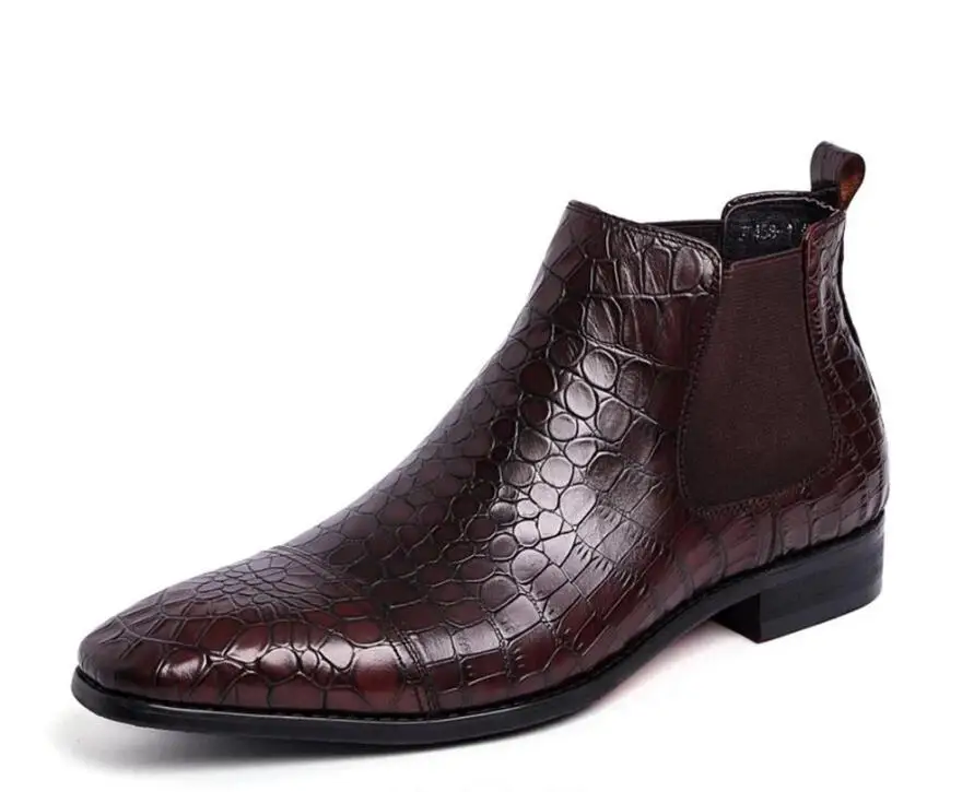 

Men Leather Shoes Low Heel Casual Shoes Dress Shoes Brogue Shoes Spring Ankle Boots Vintage Classic Male Casual PS559