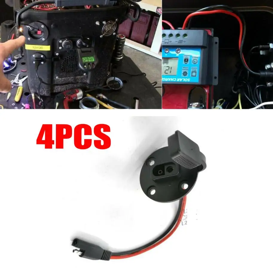 4 шт. 12AWG автомобильный медный Солнечный SAE собранный одноголовочный линейный