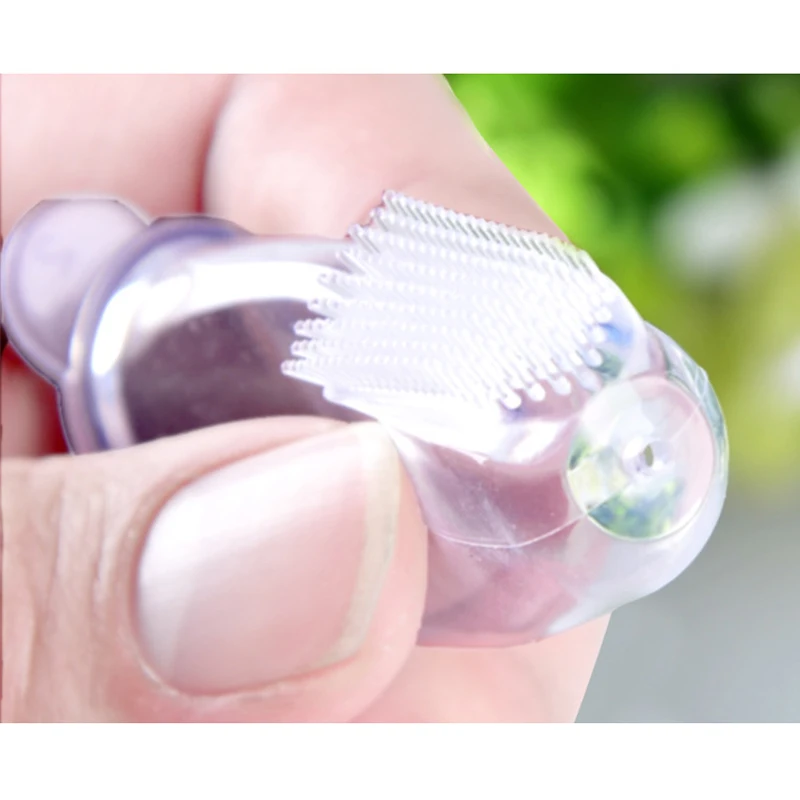 Soft Kids Finger Toothbrush Silicone Teethbrush with Box Children Teeth Cleaning Silicone Tooth Brush Rubber Cleaning Brushes