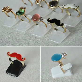 

10Pcs Ring Show Plastic Frosted Jewelry Displays Holder Decoration Stand New