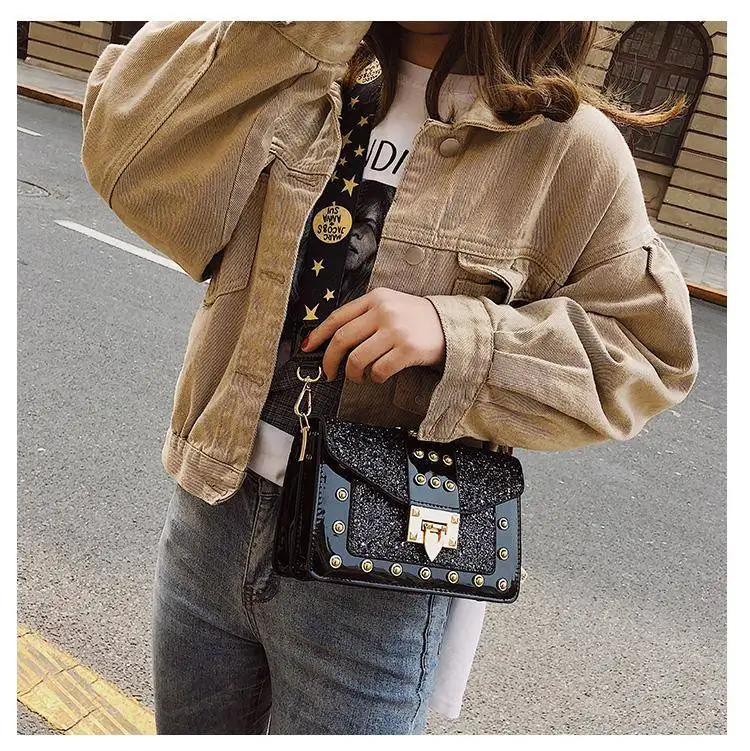 rivet bag bags women's handbags purses women shoulder crossbody bag pu leather  (11)