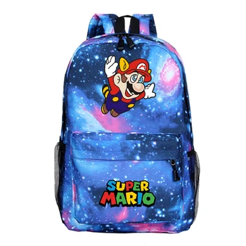 

New Super Mario Backpack School Bags For Girls Boys Student Backpack Sonic Cool Kids Bags Teenages Travel Backpack