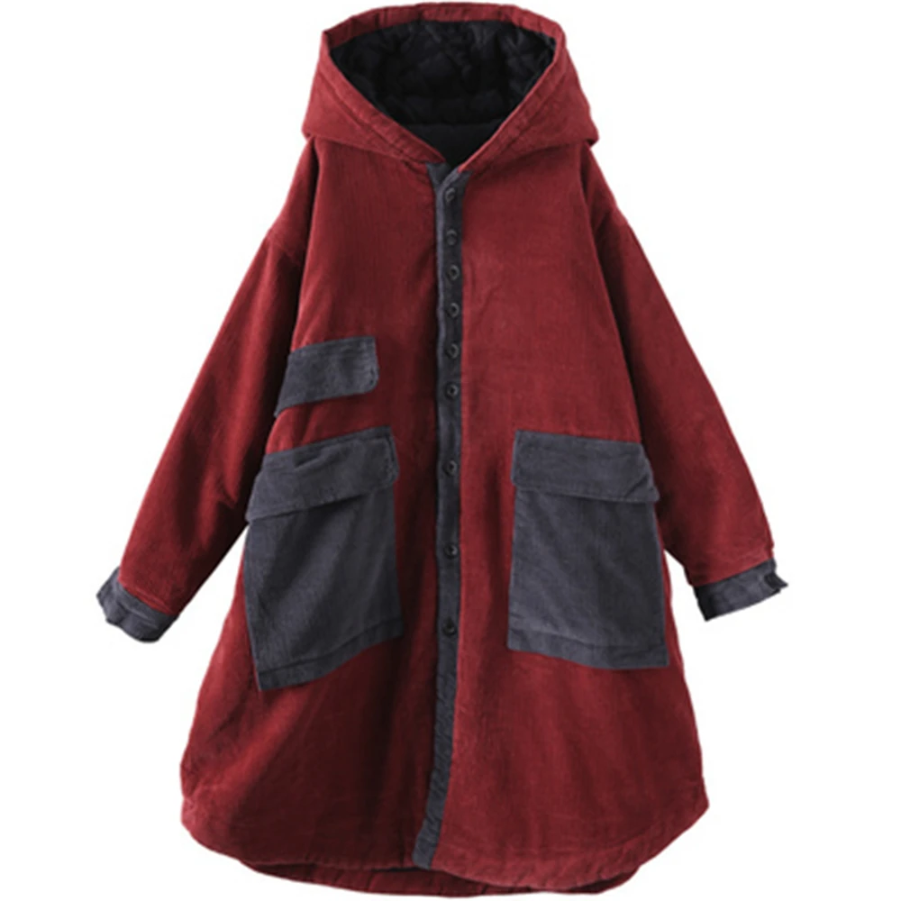 

2021 New Autumn Winter Women's Cotton Coats Female Jackets Loose Trendy Parkas Lady Hooded Outerwear Femme Mujer