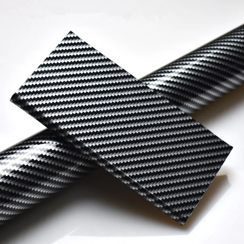 50*100 Glossy Carbon Fiber Car Wrapping Paper Black Vinyl Wrap Car Body