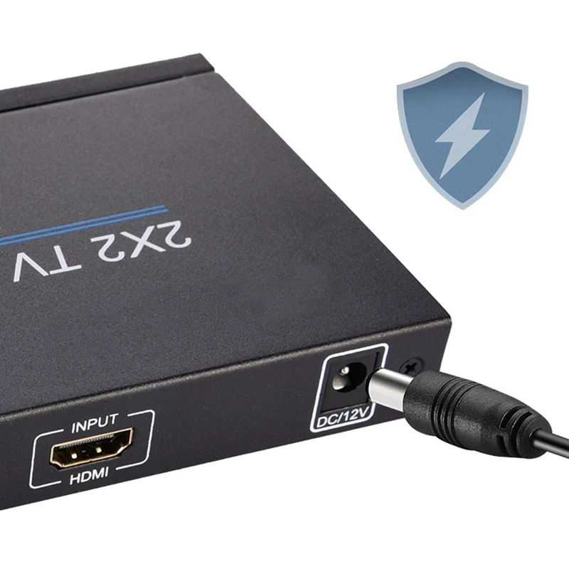 2X2 Video Wall Controller 1 HDMI Input 4 HDMI Output 2X1/3X1/4X1/1X2/1X3/1X4 TV Processor Images Stitching(EU Plug)