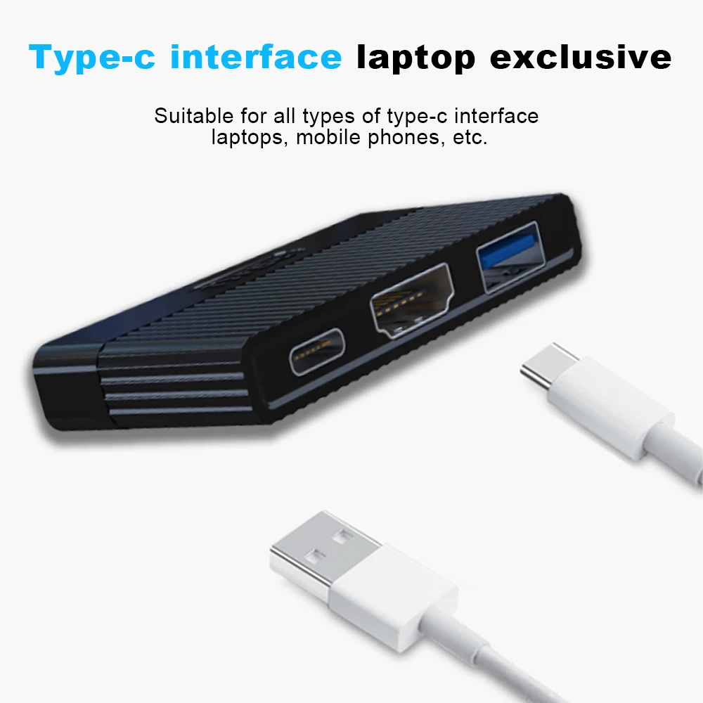 Type C USB 3,1-USB-C 4K HDMI USB 3,0 кабель-адаптер 3 в 1 концентратор для Macbook Pro