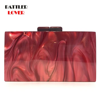 

New Fashion Women Messenger Wedding Handbag Elegant Pearl Acrylic Clutch Vintage Party Pure for Female Shoulder Evening Flaps