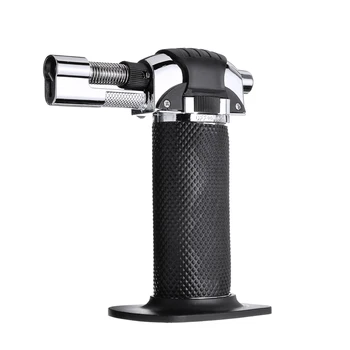 

1Pcs BBQ Soldering Torch Gas Adjustable Flame Butane Lighter Micro Torch Gas Burner Piezo Grill Burner Blow Torch For Outdoor
