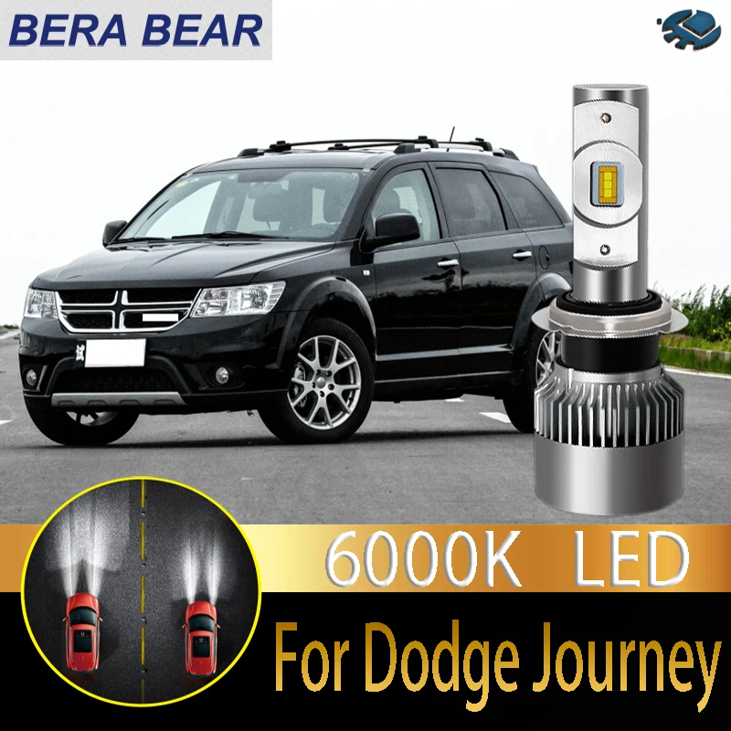 BERA BEAR автомобильный головной светильник, светодиодный светильник для Dodge Journey, светодиодный автомобильный светильник 6000 K, лм, белый светильник, автомобильный головной светильник 2X
