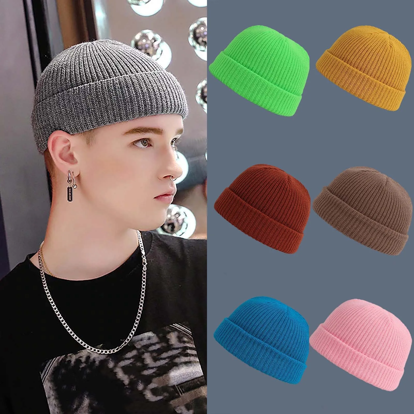 Knitted Hats For Men Women Skullcap 